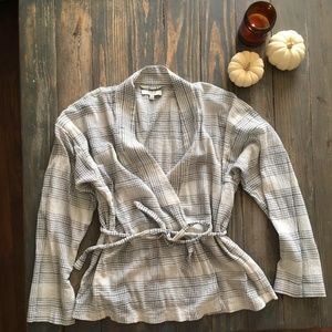 Tie Waist Wrap Gauze Shirt Madewell